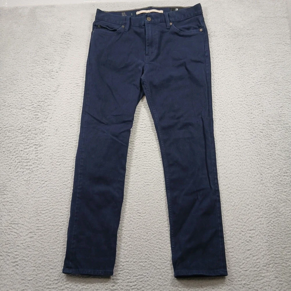 Banana Republic Men's Slim Fit‎ Jeans 33x30 Navy Blue Stretch Denim